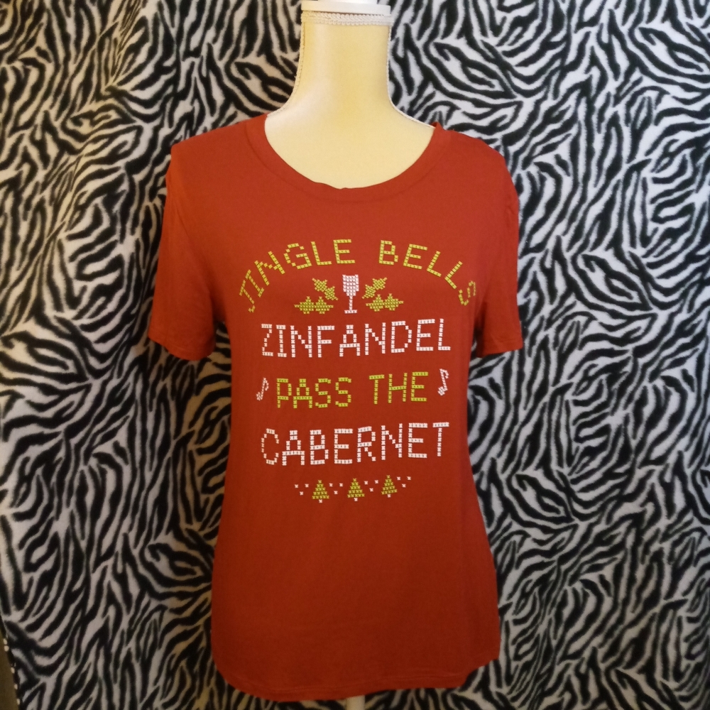Womens super soft and stretchy Christmas tee shirt